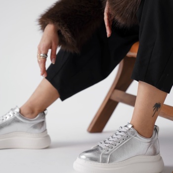 Dina Gümüş Kadın Sneaker