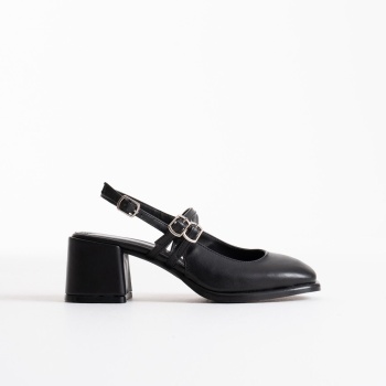 Faye Siyah Cilt Kadın Topuklu Ayakkabı