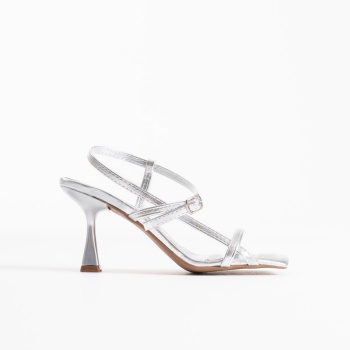 Rossie Kadın Gümüş Topuklu Sandalet