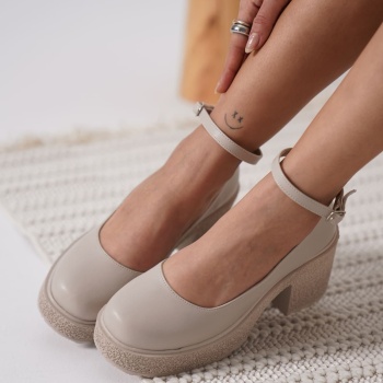 Marla Kadın Bej Bilekten Baretli Günlük Ayakkabı