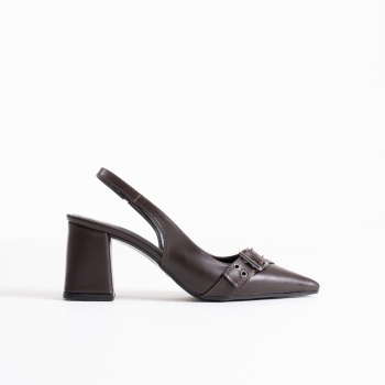 Keira Acı Kahve Cilt Kadın Topuklu Ayakkabı