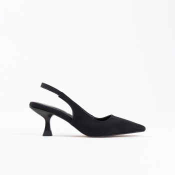 Angelica Kadın Siyah Saten Topuklu Ayakkabı