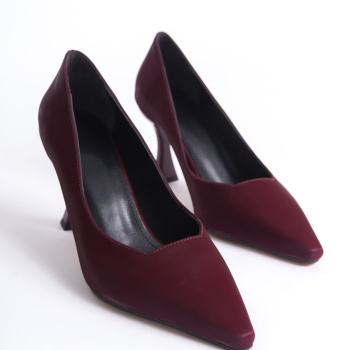 Cordelia Kadın Bordo Saten Stiletto