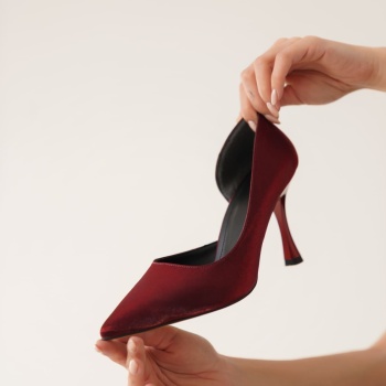 Angela Kadın Kırmızı Topuklu Ayakkabı