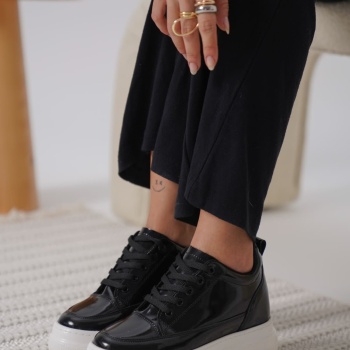 Lauren Kadın Gizli Topuk Sİyah Spor Ayakkabı