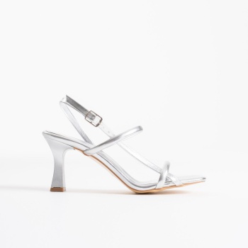 Monya Kadın Gümüş Topuklu Sandalet