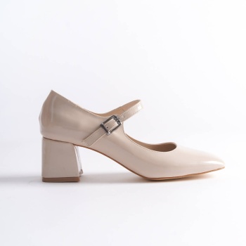 Rosalie Bej Rugan Topuklu Kadın Ayakkabı