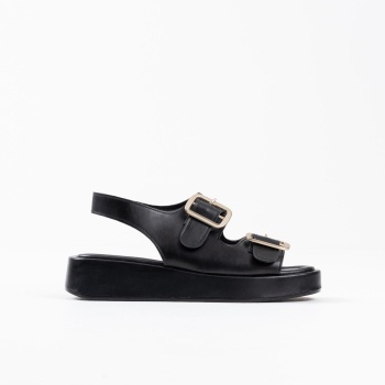 Shery Siyah Cilt Sandalet