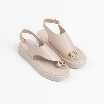 Milena Bej Cilt Toka Detaylı Sandalet