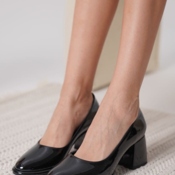 Candie Siyah Rugan Kadın Stiletto