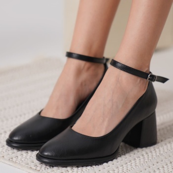 Josephine Kadın Mat Siyah Topuklu Ayakkabı