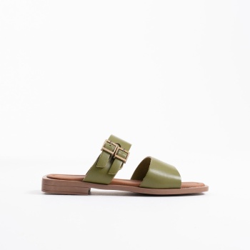 Alessi Haki Yeşili Hakiki Deri Terlik