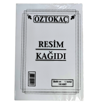 Öztokaç 35X50 Resim Kağıdı 1.Kalite Hamur 100lü Paket
