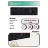 Dexim DKA005 Siyah KW-103 Kablosuz Q Klavye Caps Lock 2.4 Ghz (1 Adet AA Pil)