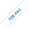Brother TZE-FA3 P-TTOUCH Tekstil Ütü Bandı Beyaz Üzeri Mavi