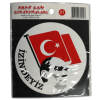 Araç Cam Çıkartma 1 (Atatürk Ve Bayrak İzindeyiz)
