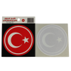 Araç Cam Çıkartma 6 (Yuvarlak Bayrak)