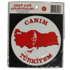 Araç Cam Çıkartma 7 (Türkiye Haritali Atatürklü Bayrak)