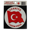 Araç Cam Çıkartma 8 (Yuvarlak Bayrak TÜRKİYE CANIM FEDA)