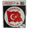 Araç Cam Çıkartma 8 (Yuvarlak Bayrak TÜRKİYE CANIM FEDA)