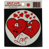 Araç Cam Çıkartma 10 (İki Kalp LOVE)