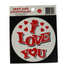 Araç Cam Çıkartma 12 (Yuvarlak I LOVE YOU)