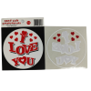 Araç Cam Çıkartma 12 (Yuvarlak I LOVE YOU)