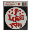Araç Cam Çıkartma 12 (Yuvarlak I LOVE YOU)