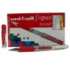 Uni-Ball Kırmızı Roller Kalem Signo Broad Jel Bilye Uç İmza Kalemi 1.0 MM 12li Paket | UM-153