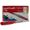 Uni-Ball Kırmızı Roller Kalem Signo Broad Jel Bilye Uç İmza Kalemi 1.0 MM 12li Paket | UM-153