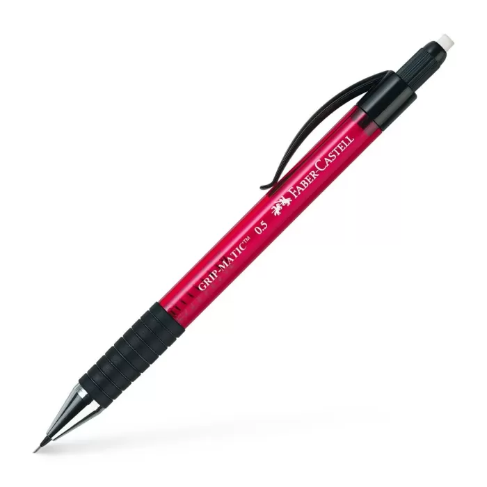 Faber-Castell Grip Matic Versatil Kurşun Kalem 0.5 mm Kırmızı | 1318