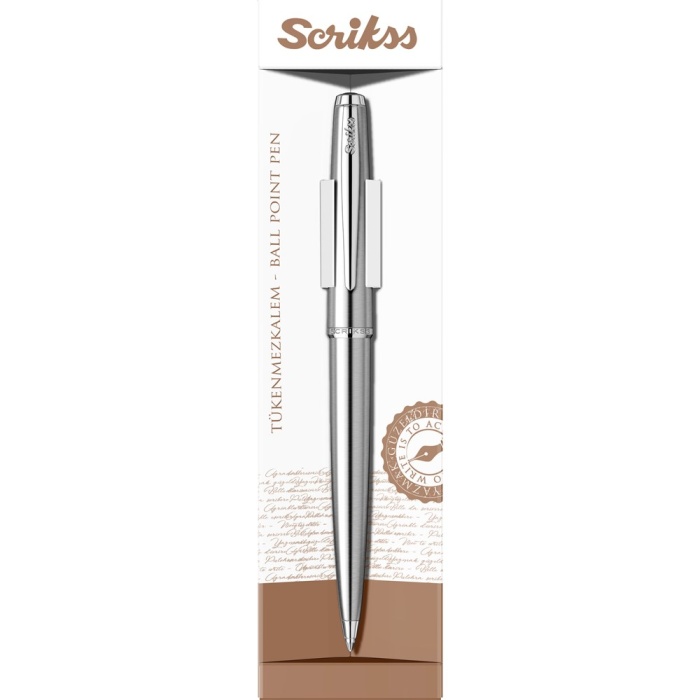 Scrikss Metropolis 78M Tükenmez Kalem Paslanmaz Çelik