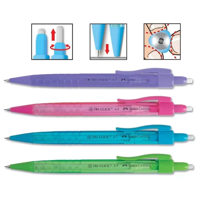Faber-Castell Versatil Kalem Tri Click 0.7 Mm Karışık Renk 1363 10