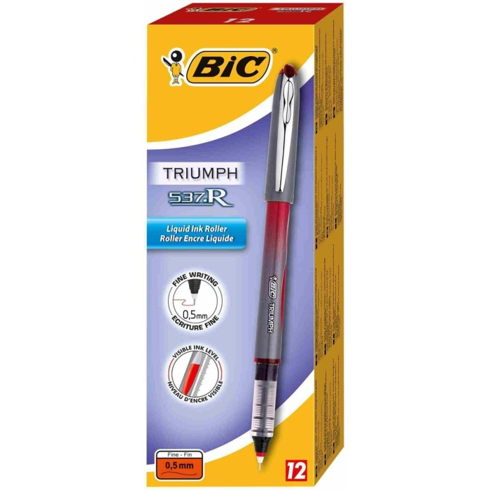 Bic Roller Kalem 537R İğne Uç 0.5 mm Kırmızı | 8857885788