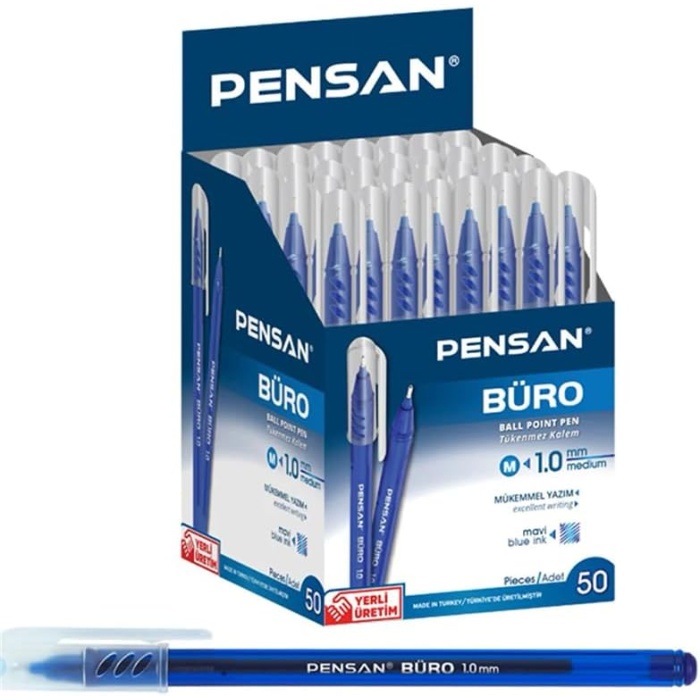 Pensan Tükenmez Kalem Büro 1 Mm Mavi  2270 Ad