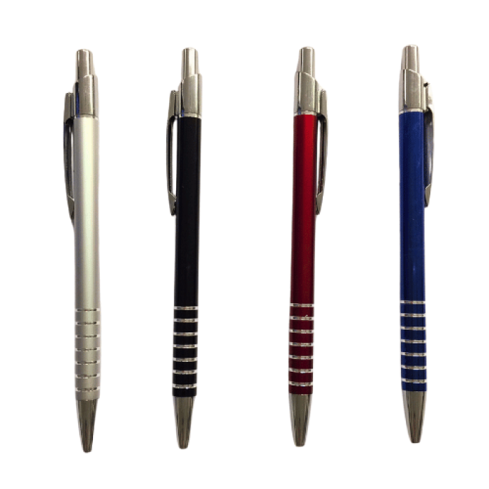 Steelpen 1403 Classic Metal Tükenmez Kalem (Kırmızı-Füme-Mat Gümüş-Siyah)