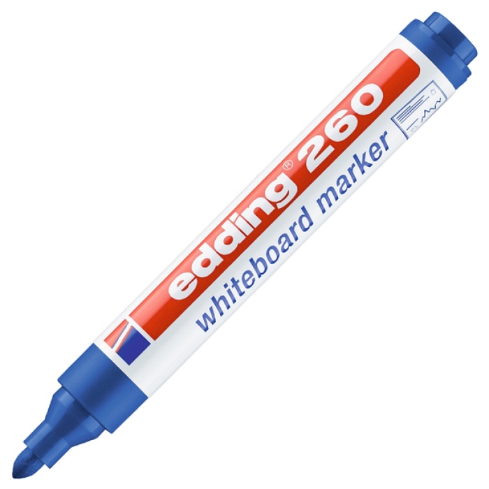 Edding Tahta Kalemi Yuvarlak Uçlu 1.5-3MM Mavi 260