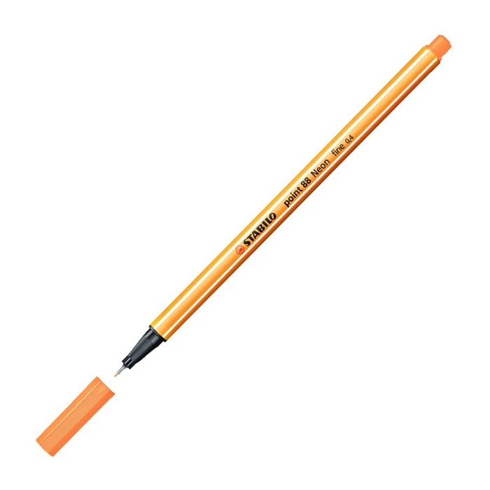 Stabilo Fosforlu Turuncu Keçe Uçlu İnce Kalem 88 Point 0.4 MM 88/054