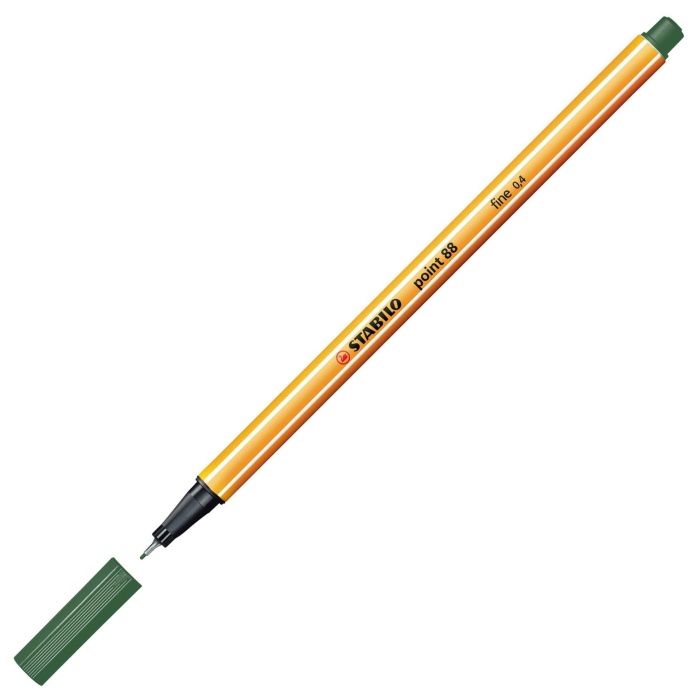 Stabilo Zeytin Yeşili Keçe Uçlu İnce Kalem 88 Point 0.4 MM 88/63