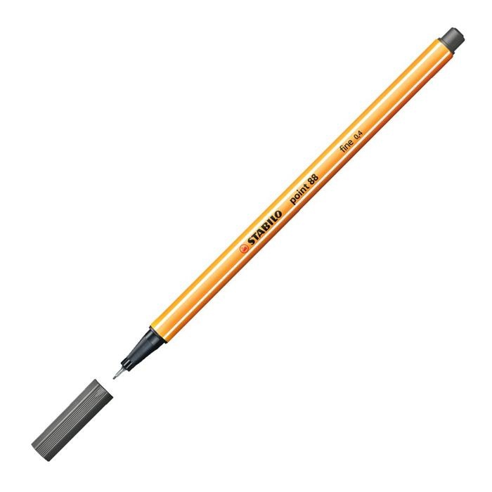 Stabilo Koyu Gri Keçe Uçlu İnce Kalem 88 Point 0.4 MM 88/96