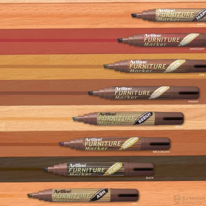 Artline Ahşap Kalemi Kesik Uçlu 2.5 MM Siyah EK-95