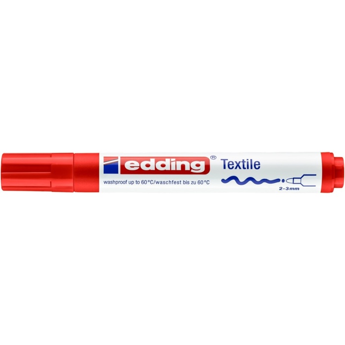 Edding T-Shırt Kalemi Yuvarlak Uçlu 2-3 MM Kırmızı 4500