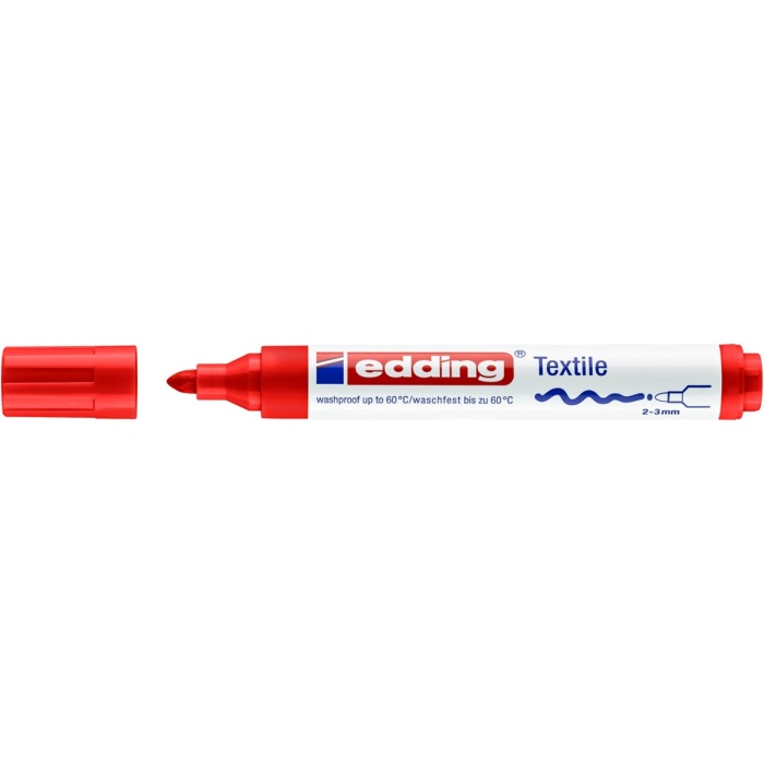 Edding T-Shırt Kalemi Yuvarlak Uçlu 2-3 MM Kırmızı 4500