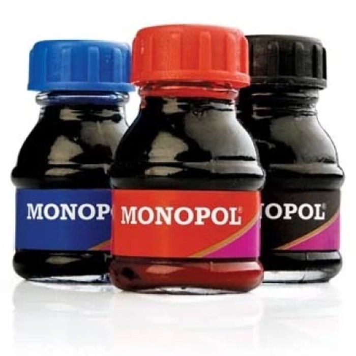Monopol Çini Mürekkebi Cam Şişede Kırmızı 1104