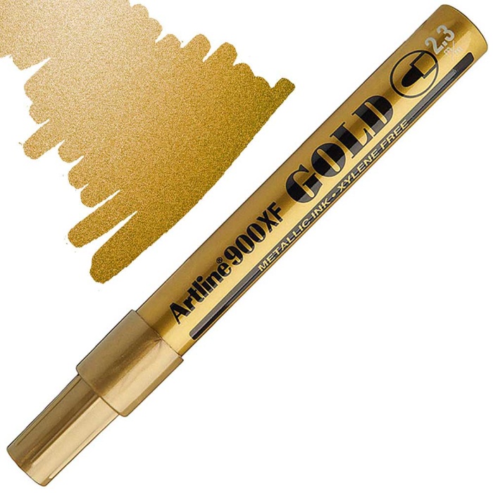 Artline Markör Yaldızlı Yuvarlak Uçlu 2.3 MM Altın EK-900XF