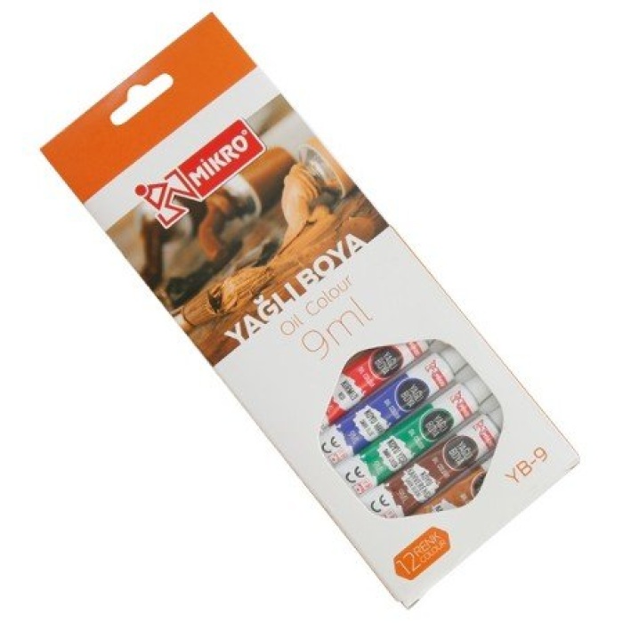 Mikro Yağlı Boya 12 Renk 9 Ml