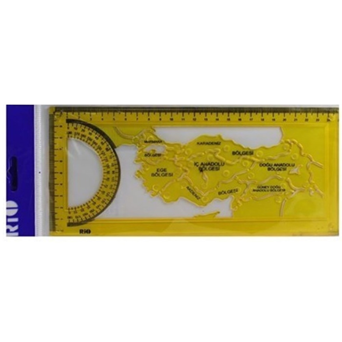 Rio Türkiye Haritası Şablonu 25 CM Sarı 804