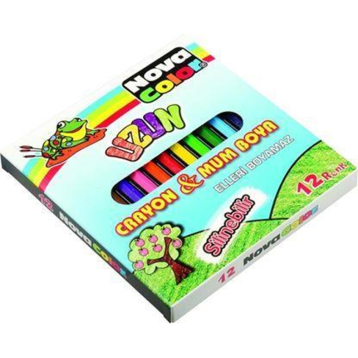 Nova Color Mum Pastel Boya Karton Kutu Tam Boy Köşeli 12 Lİ NC-2112
