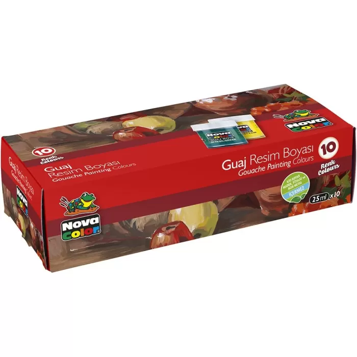 Nova Color Guaj Boya Şişe 10 Renk NC-114