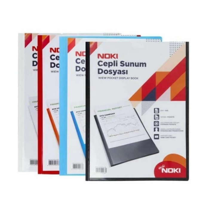 Noki Cepli Sunum Dosyası A4 60lı Mavi